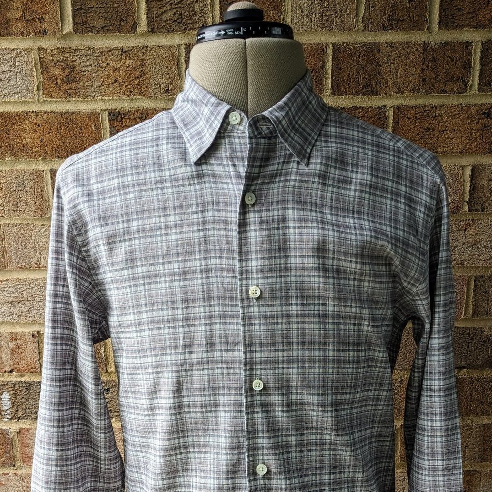 Ermenegildo Zegna Linen/cotton blend men's button-down Sz. M